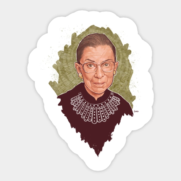 Notorious RBG - I DISSENT Sticker by ingoadwetrust